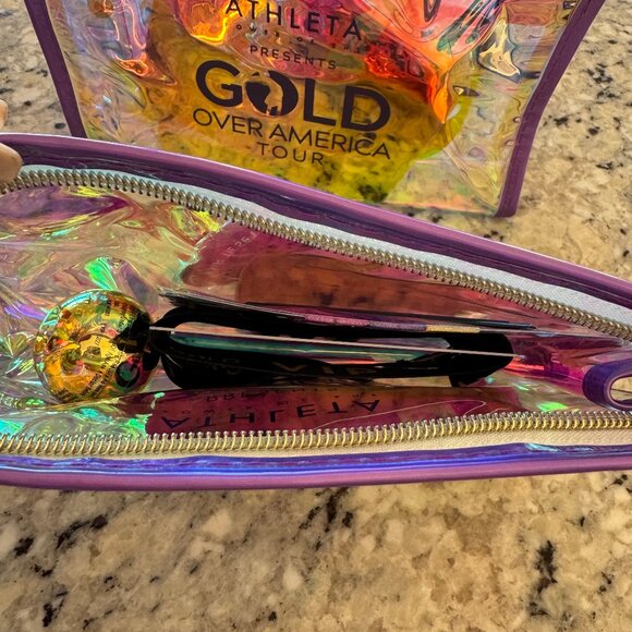 Athleta Gold Over America Tour Zip Pack Set of 3 - Picture 1 of 3